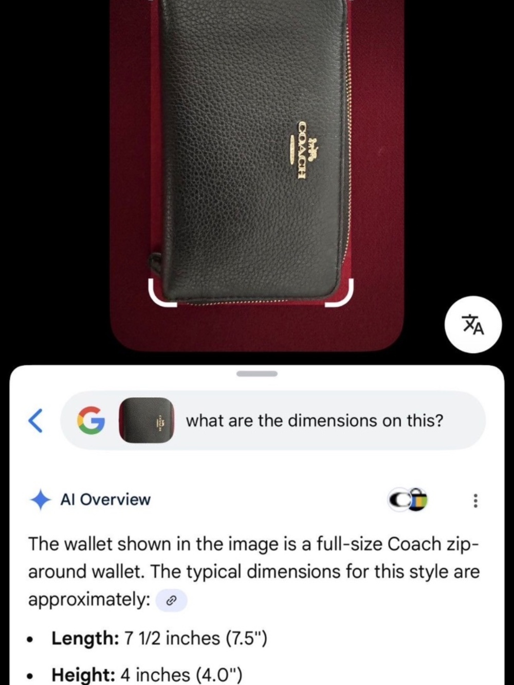 Coach medium zip up wallet, black - Picture 6 of 6